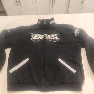 Philadelphia Eagles  Zip Fleece Sherpa  Size Large Mens Pro Line